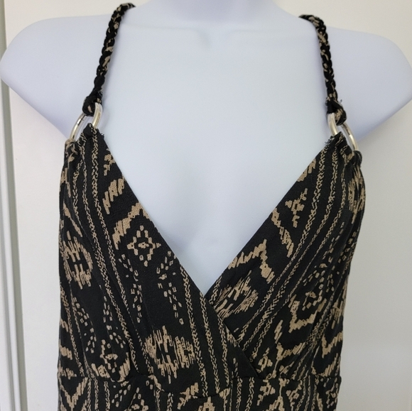 VENUS Black and Tan Patterned Dress - Picture 6 of 11